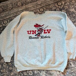 Vintage UNLV Runnin' Rebels Gray Sweatshirt Made in USA